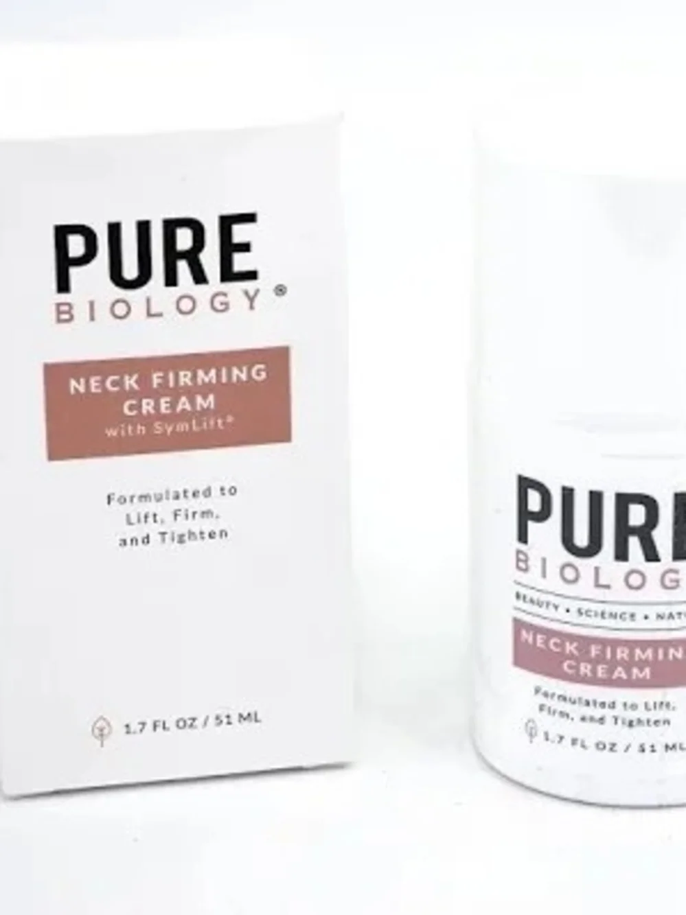 Pure Biology Neck Firming Cream With Symlift 1.7 FL Oz New In Box